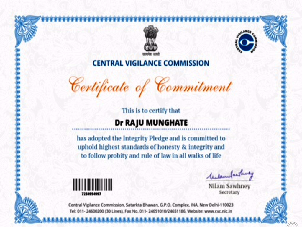 Pledge Certificate Of Commitment