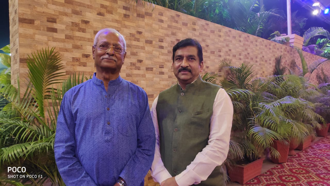 With Great Marathi Dramatist. Dr Mahesh Elkunchwar.